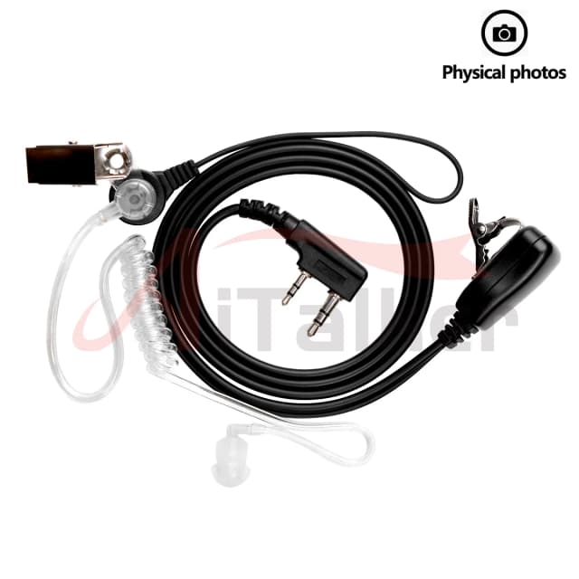 Quansheng UV-K5 Walkie Talkie auriculares para Kenwood Baofeng UV-5R UV82 UV-17 Tytera TC-UV8000 Wouxun KG-UV6D