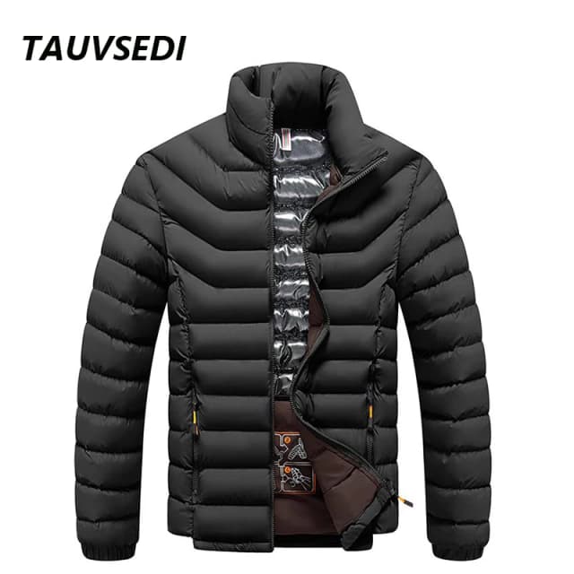 Chaqueta cálida a la moda para hombre, abrigo liso grueso a prueba de viento, prendas de vestir, Parkas informales impermeables, abrigo para hombre 2023