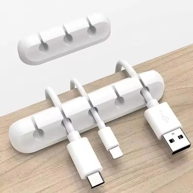 Organizador de cables USB de silicona, enrollador de cables de carga USB, Clips de gestión ordenados de escritorio, soporte de Cable para accesorios de auriculares y ratón