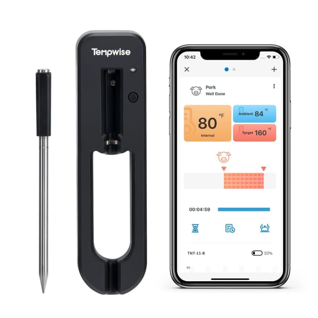 Termómetro inteligente Tempwise para horno, 30m, Control Compatible con Bluetooth, temperatura, termómetros para carne, estufa, parrilla, ahumador Sous Vide
