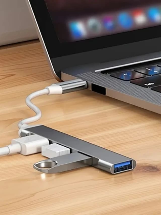 Adaptador USB Hub Tipo C Multi-Splitter de 4 Puertos OTG para Xiaomi, Lenovo, MacBook 13, 15, Air, Pro, PC - Accesorios de Computación