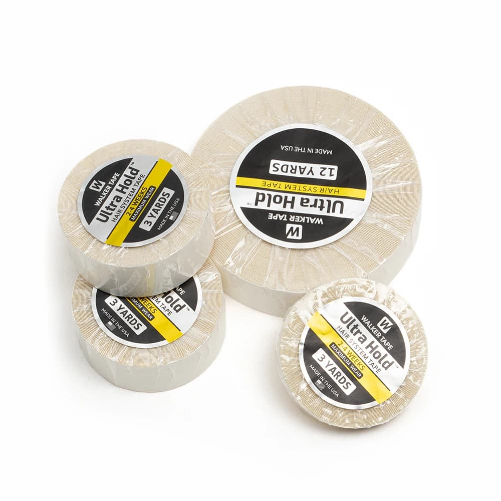 Cinta adhesiva de doble cara para sistema de cabello Ultra Hold, cinta blanca para extensión de cabello, peluquín, peluca, sujeción fuerte