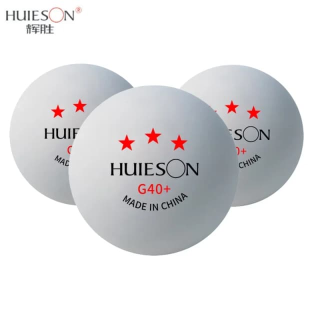 Huieson Pelotas de Entrenamiento de Tenis de Mesa de 3 Estrellas G40 + Pelotas de Ping Pong ABS Blanco Naranja para Entrenamiento de Club de Tenis de Mesa con Caja de Embalaje
