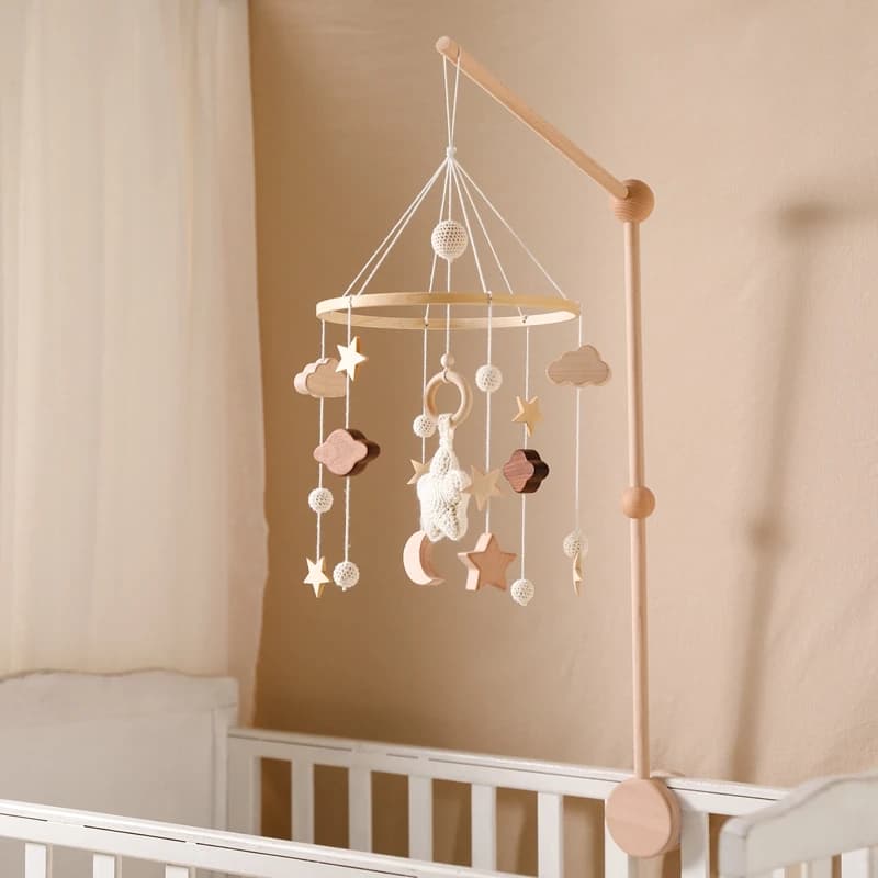 Sonajeros de nube para bebé, juguetes móviles para cuna, campana de 0 a 12 meses, caja Musical, campana para cama de recién nacido, sonajeros para niños pequeños, carrusel para regalo de juguete Musical