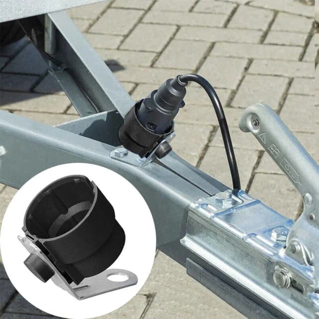 Cubierta de estacionamiento redonda, soporte de enchufe de remolque, Conector de remolque para enchufes de remolque de 7 /13 pines