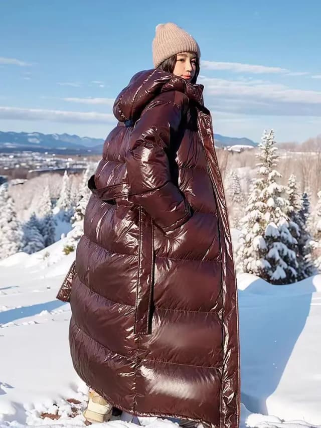winter jackets for women Chaqueta de plumón con fajas para mujer, Abrigo acolchado largo de plumón de pato blanco, grueso, cálido, con capucha, impermeable, prendas de vestir de invierno