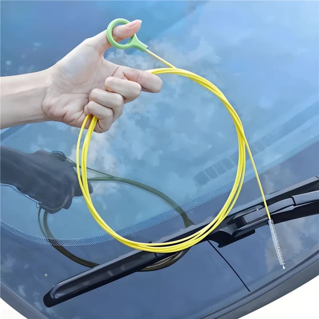Cepillo de limpieza para desatascador de alcantarillado de coche, manguera larga para techo solar de coche, desatascador de drenaje, herramienta limpiadora de tuberías de coche, accesorios para automóvil, 2m