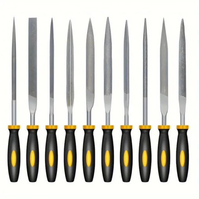 Juego de limas de aguja premium: limas de acero con alto contenido de carbono con asas ergonómicas antideslizantes para un archivo preciso en madera, plástico, modelo