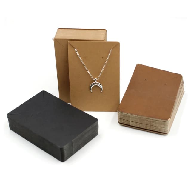 50 Uds. De pendientes de 6x9cm, tarjeta de exhibición, cartón de embalaje para collar, organizador de joyas, suministros de Material para pequeñas empresas