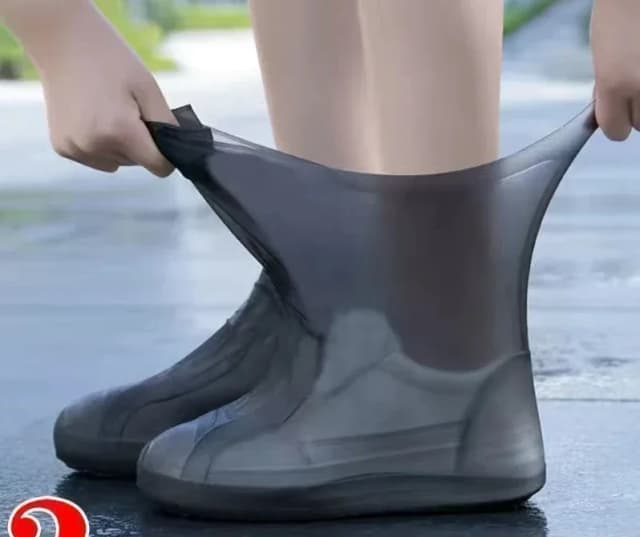 1 par de cubiertas de silicona impermeables para zapatos, botas de lluvia de goma resistentes a los labios, accesorios para zapatos para días lluviosos al aire libre