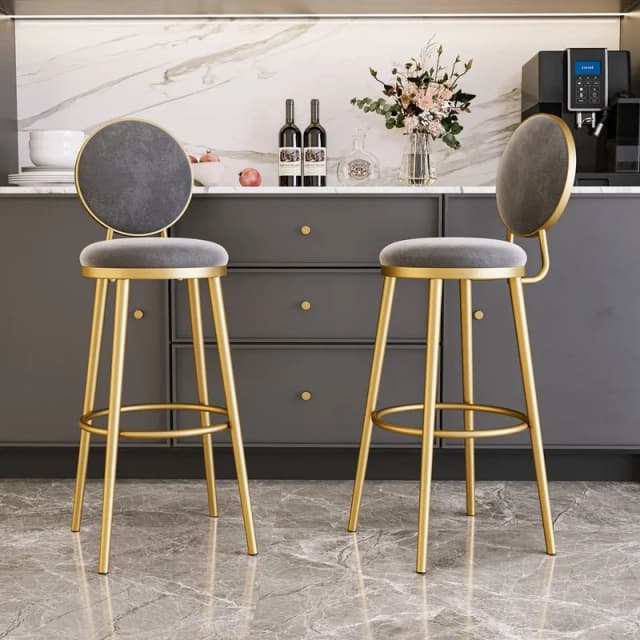 Sillas de Bar de lujo nórdicas, Taburete alto para exteriores, comedor, sala de estar, muebles de Bar, SR50BC