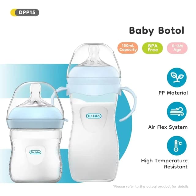 Biberón de PP para bebé, biberón para recién nacido de 150/240/330ML con asa, biberón para alimentación de bebés, suministros de alimentación para recién nacidos, sin BPA