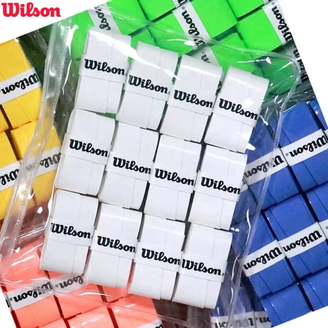12/24 Uds. Wilson pegamento de mano cinturón antideslizante cinta de agarre para raqueta de tenis banda antideslizante caña de pescar banda para el sudor mango de Pu