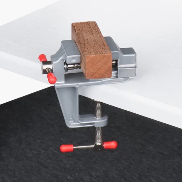 Abrazadera para Hobby de joyeros pequeños en mesa, alicates planos, herramienta, tornillo de banco, multifuncional, miniatura de aluminio de 3,5 pulgadas