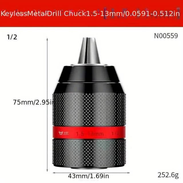 Bezkluczykowy uchwyt wiertarski Szybka wymiana Adapter konwersji 1/2 Unf Mount 2 ~ 13 mm Samozaciskowe wiertła wkrętakowe Uchwyty wiertarskie