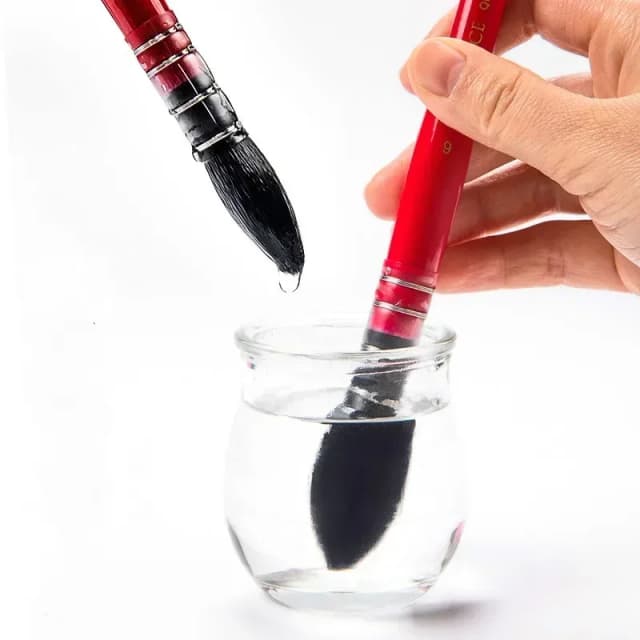 Pincel de pintura de acuarela para artista, pelo de ardilla, pinceles de pintura puntiagudos para suministros de arte, accesorios de papelería escolar, 1 unidad