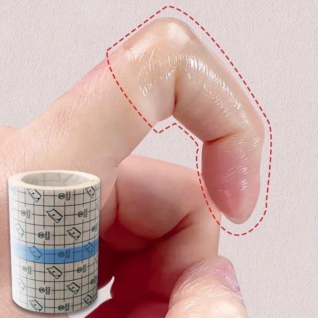 1 rollo de cinta autoadhesiva transparente, vendaje de Material PU, Protector de dedos portátil, pegatina antifricción para bañarse