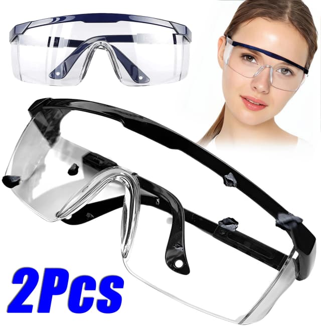 Gafas de seguridad antisalpicaduras para el trabajo, gafas de laboratorio protectoras para los ojos, gafas industriales a prueba de viento y polvo, gafas de ciclismo, 2 uds.