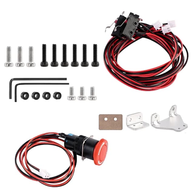 Interruptor de límite de 2 pines, pieza de interruptor de parada de emergencia, accesorios de máquina de grabado CNC para 3018 PRO /3018 Max /3018 Plus