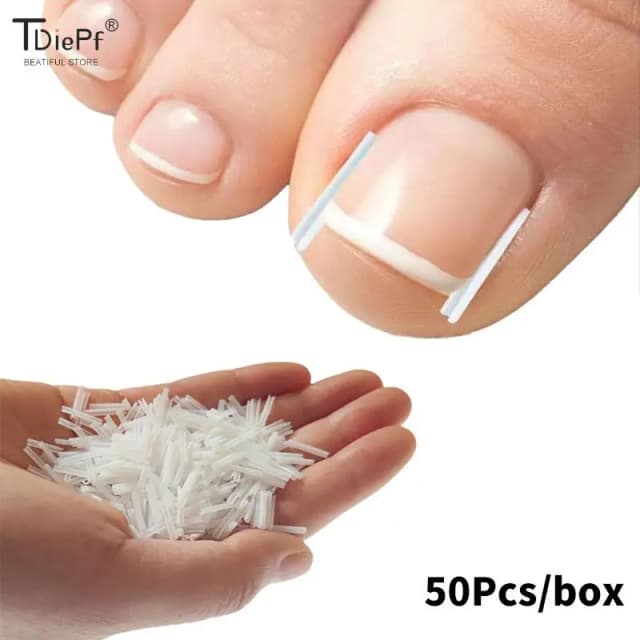 50 Uds. Tratamiento de uñas encarnadas, parche elástico adhesivo, Clip alisador, herramienta de pedicura, herramienta de corrección de uñas encarnadas