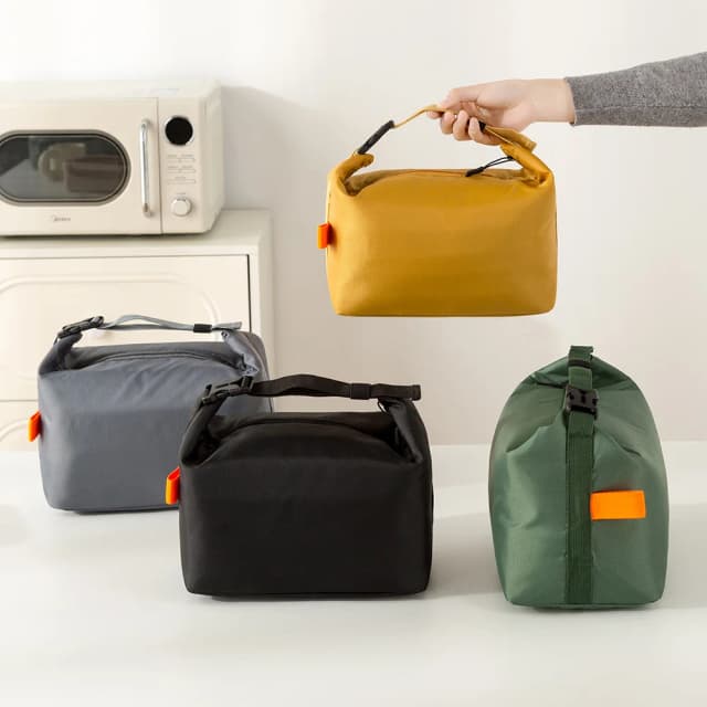 Bolsa de almuerzo con aislamiento, fiambrera de papel de aluminio, bolsa de hielo portátil para cena, Picnic, almacenamiento de alimentos, 1 Uds.