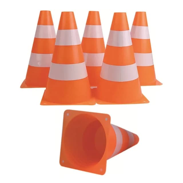 Cono de tráfico de 23cm, señal de advertencia de seguridad vial, barricadas de fútbol, Club de fútbol, bloque de pie, entrenamiento, entrenamiento, entrenamiento, cubo con logotipo deportivo