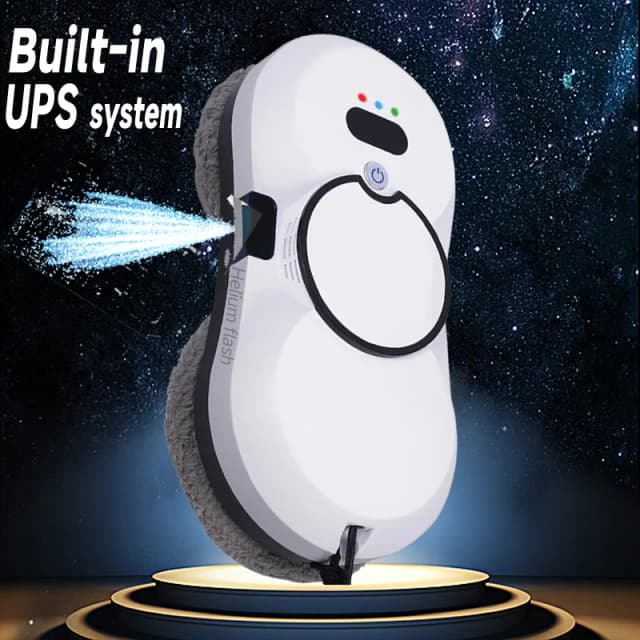 Robot limpiador de ventanas con sistema UPS, aspirador, electrodoméstico inteligente, limpieza automática de ventanas, lavado de ventanas, fregonas eléctricas para suelos