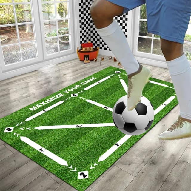 Estera de entrenamiento de fútbol, equipo de entrenamiento de fútbol, antideslizante, plegable, para niños y adultos, estera de entrenamiento para interiores y exteriores