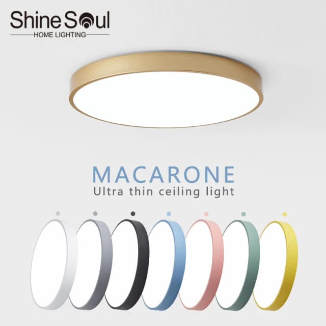 Macaron LED luz de techo nórdica creativo moderno minimalismo sala de estar dormitorio estudio comedor pasillo balcón iluminación
