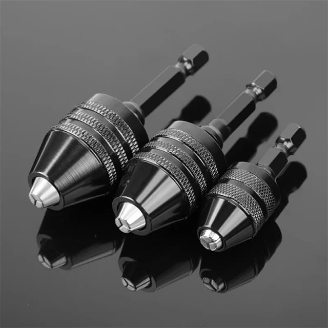 JENTORIX Adaptador de Mandril Eléctrico sin Llave de 0.3mm-8.0mm, Convertidor de Brocas, Extensión para Destornillador, Accesorio de Mandril Hexagonal de 1/4"