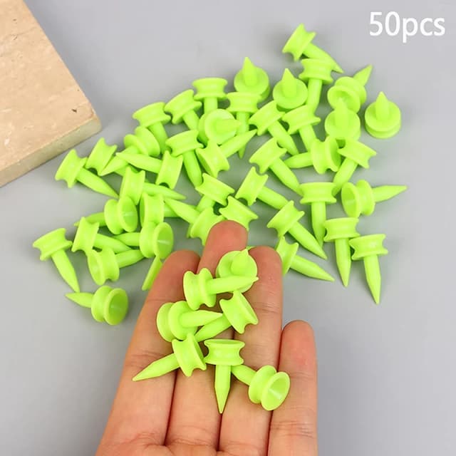 50 unidades/paquete tees de Golf profesionales 25MM 0,98 'château vert golfur accessoire camisetas de Golf en plastique parfait