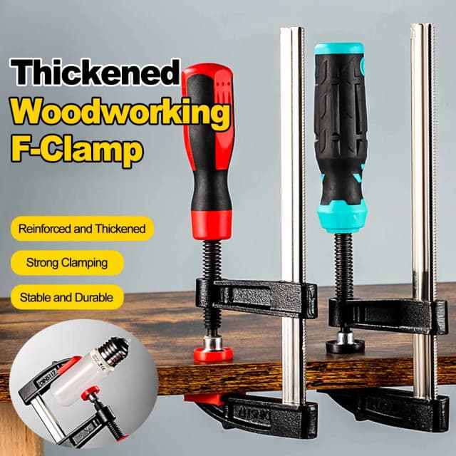 Abrazadera F de liberación rápida, abrazadera de metal/madera de grado industrial, herramienta manual de alta resistencia para carpintería y metalurgia, 1 ud.