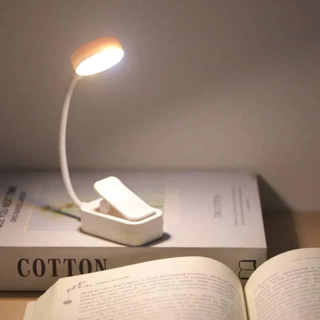 Mini Lámpara de Lectura LED, Lámpara de Mesa con 3 Modos Ajustables, Protección para los Ojos, con Clip, para Estudio, Lectura, Viajes, Dormitorio, Libros