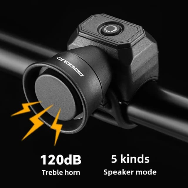 Bocina de bicicleta para bicicleta de montaña, Mini carga USB/batería, timbre electrónico impermeable para bicicleta, equipo de equitación