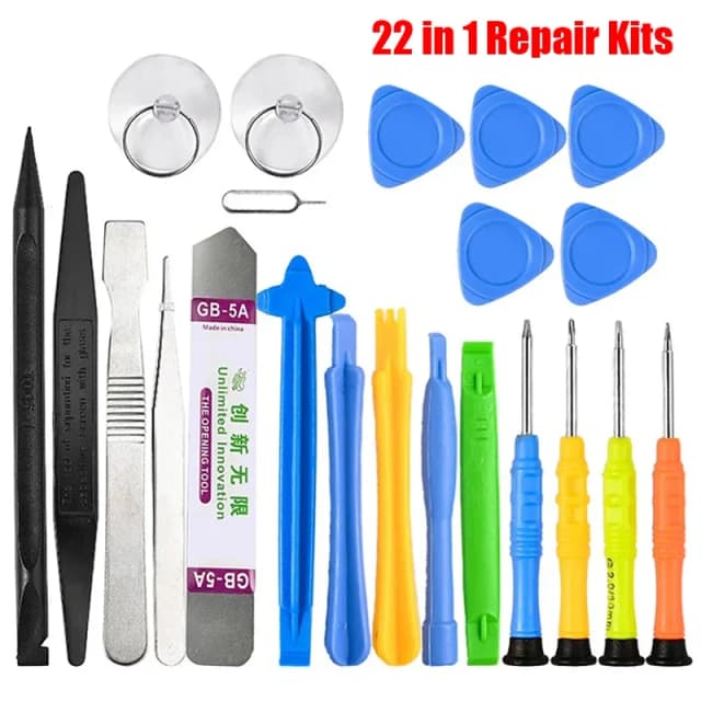 Kit de herramientas de reparación de teléfonos móviles 22 en 1: juego de desmontaje multifunción, destornillador antideslizante para iPhone