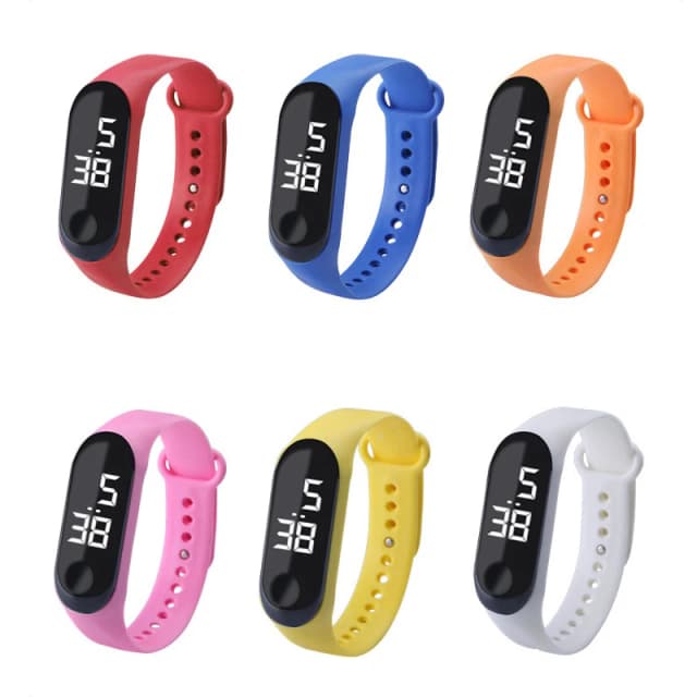 Relojes deportivos electrónicos a la moda para hombre y mujer, relojes de pulsera digitales impermeables con pantalla LED para exteriores