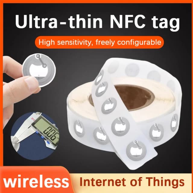 50 Uds] 215NFC etiqueta electrónica teléfono móvil NFC Ntag tarjeta redonda tarjeta de juego atajo comando música pared huawei compartir ios atajo