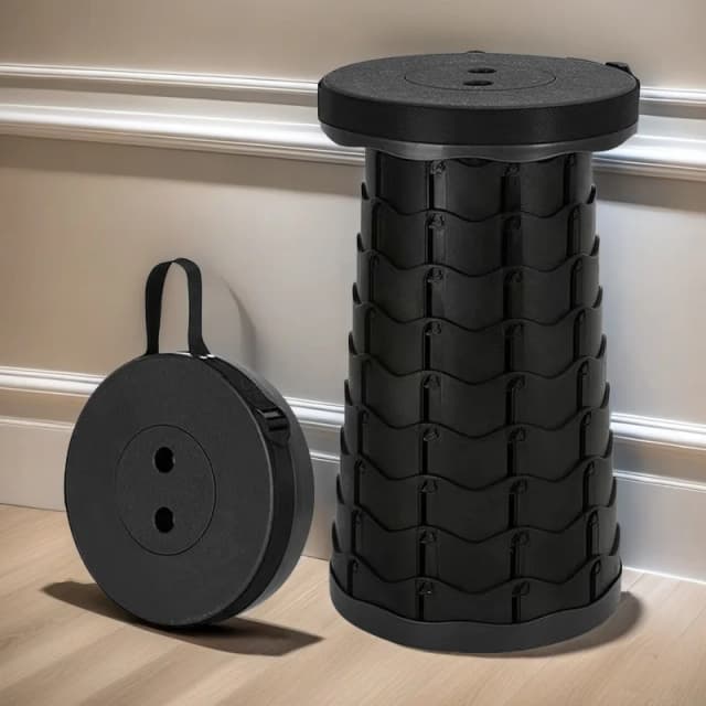 Nuevo Taburete plegable telescópico portátil adecuado para senderismo, Camping viajes al aire libre y pesca, altura ajustable y ligero