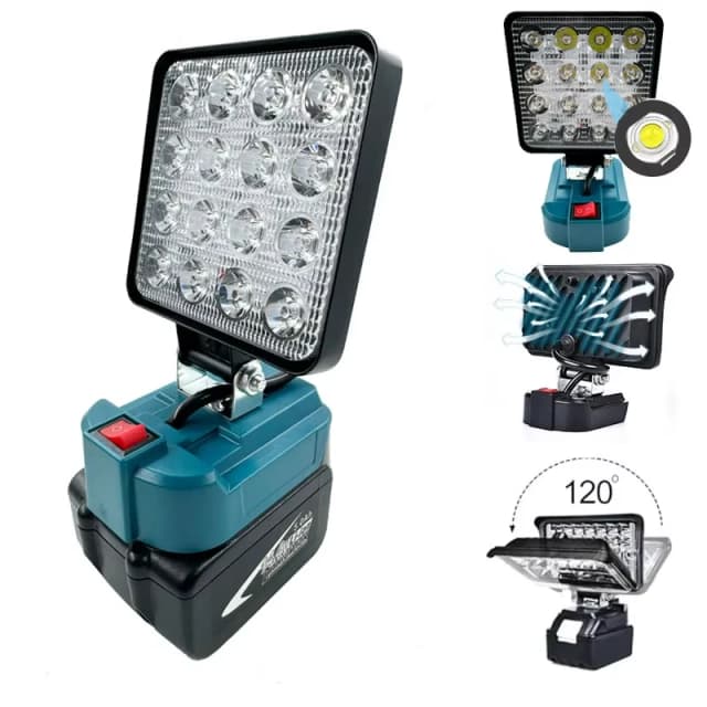 Luz LED de trabajo inalámbrica de 4 pulgadas para Makita, linterna con batería de iones de litio de 14,4 V-18V, linterna para exteriores, lámpara de Camping, iluminación de emergencia
