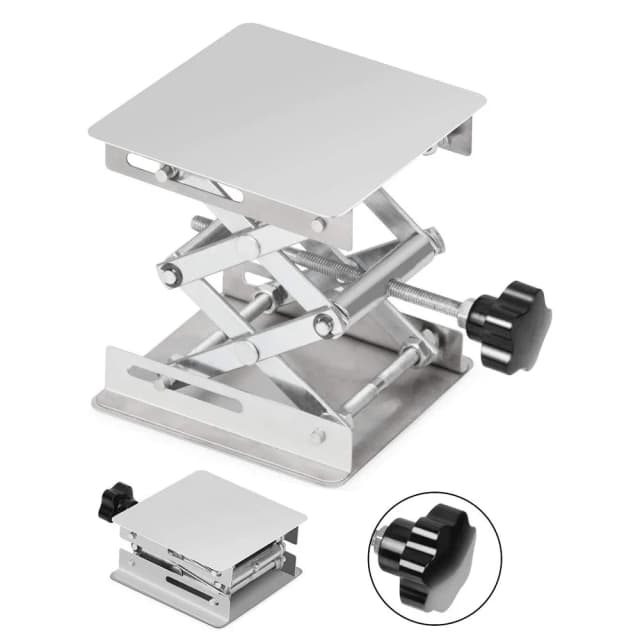 Conector de tijeras de laboratorio, plataforma de soporte de laboratorio de acero inoxidable, mesa de soporte de elevación, plataforma de altura expandible, herramientas de carpintería