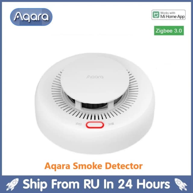 Aqara-alarma de humo Zigbee 3,0, Sensor Detector de concentración de humo altamente sensible, funciona con la aplicación Mi Home Homek