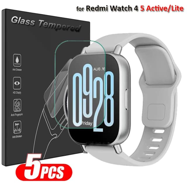 Protector de vidrio templado para Xiaomi Redmi Watch 5 Active/Lite accesorios Protector de pantalla para Redmi Watch 4