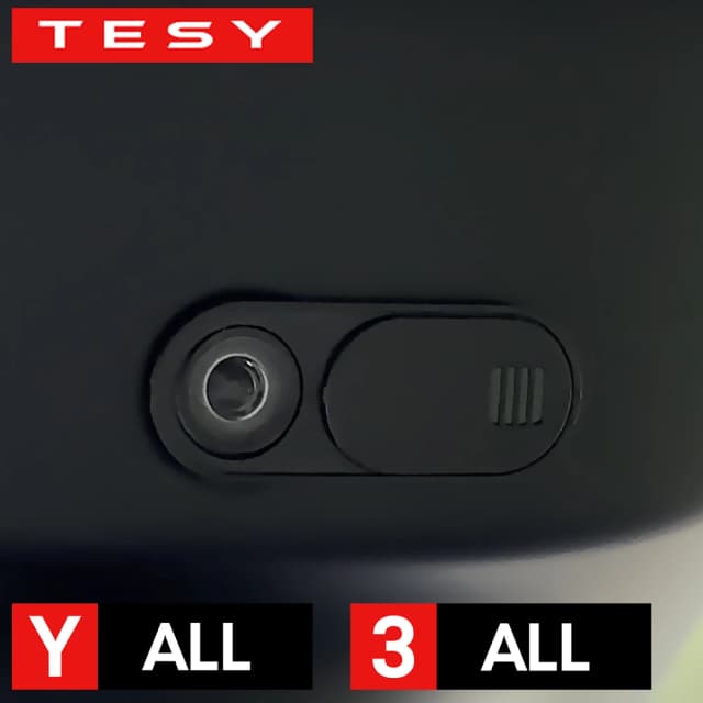 Cubierta de cámara para coche TESY para Tesla Model Y 3 Cybertruck, bloqueador deslizante para cámaras web, protector de privacidad compatible con PC y portátil.