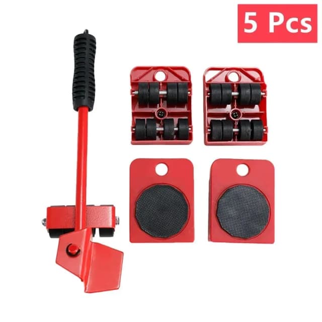 Kit de Mudanza para Muebles Resistentes - Juego de 5 Rodillos para Levantar y Deslizar sin Esfuerzo