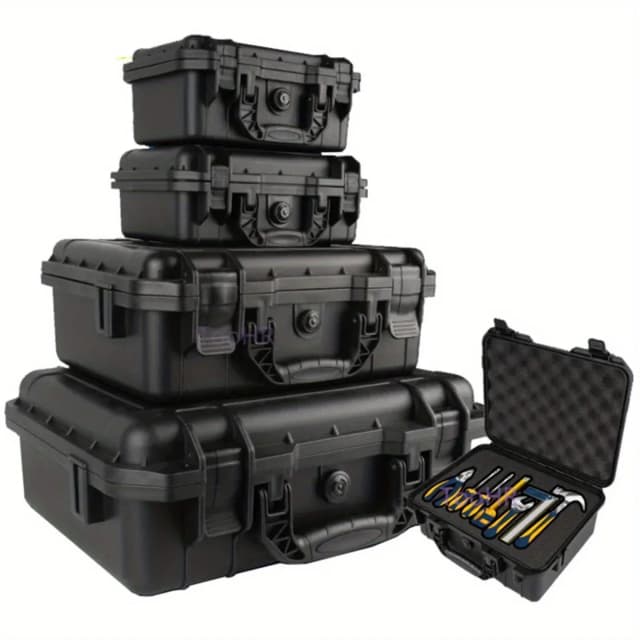 Estuche de transporte duro impermeable, estuche de herramientas con esponja precortada, caja de almacenamiento, Protector de seguridad, organizador, caja de herramientas, 1 ud.