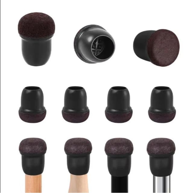 Protectores de patas de silla, 8 piezas, protectores redondos de silicona para patas de muebles, cubiertas para patas de mesa, para pisos de madera dura, almohadillas de fieltro gruesas