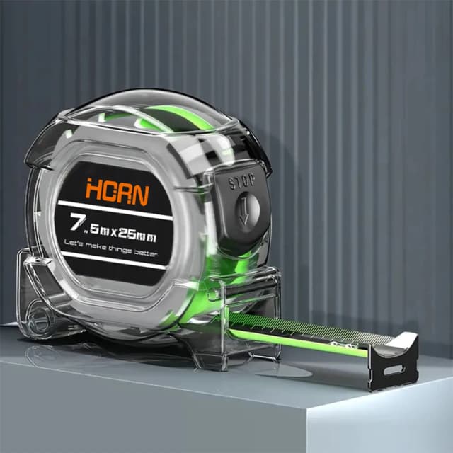 Cinta métrica fluorescente de 3-5-7-10 metros, escala gruesa de precisión, herramienta de medición multiusos resistente al agua y al desgaste