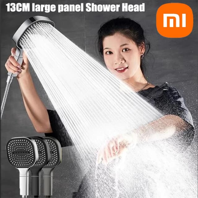 Xiaomi-panel grande de 13cm, cabezal de ducha ajustable con 3 modos, cabezal de ducha de masaje de alta presión, elemento filtrante, accesorios de baño