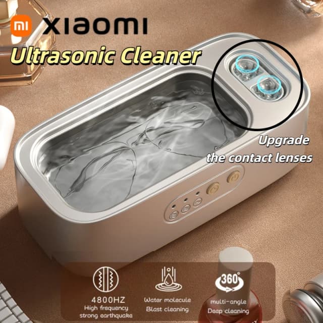 Xiaomi-máquina de limpieza de gafas ultrasónica mejorada, limpiador de joyas con ultrasonido de 45KHZ, limpiador ultrasónico de alta frecuencia