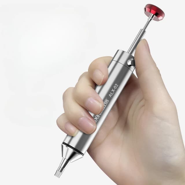 Nueva potente bomba para desoldar de aluminio, pistola de succión de estaño, pluma con ventosa para soldar, herramienta de reparación de soldadura de hierro al vacío
